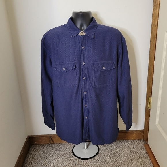L.L. Bean Men's Blue Casual Button Down Shirt - Size (L) - Excellent Condition - Picture 1 of 5